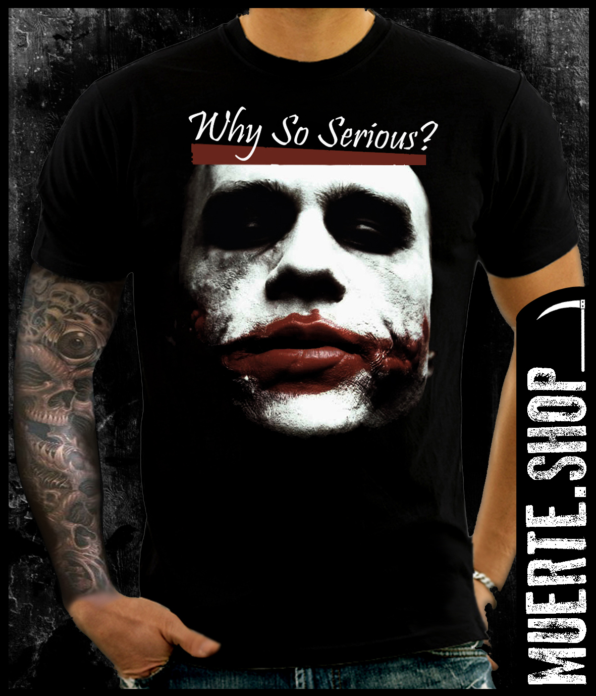Черна тениска THE JOKER RED LINE Черна тениска THE JOKER RED LINE